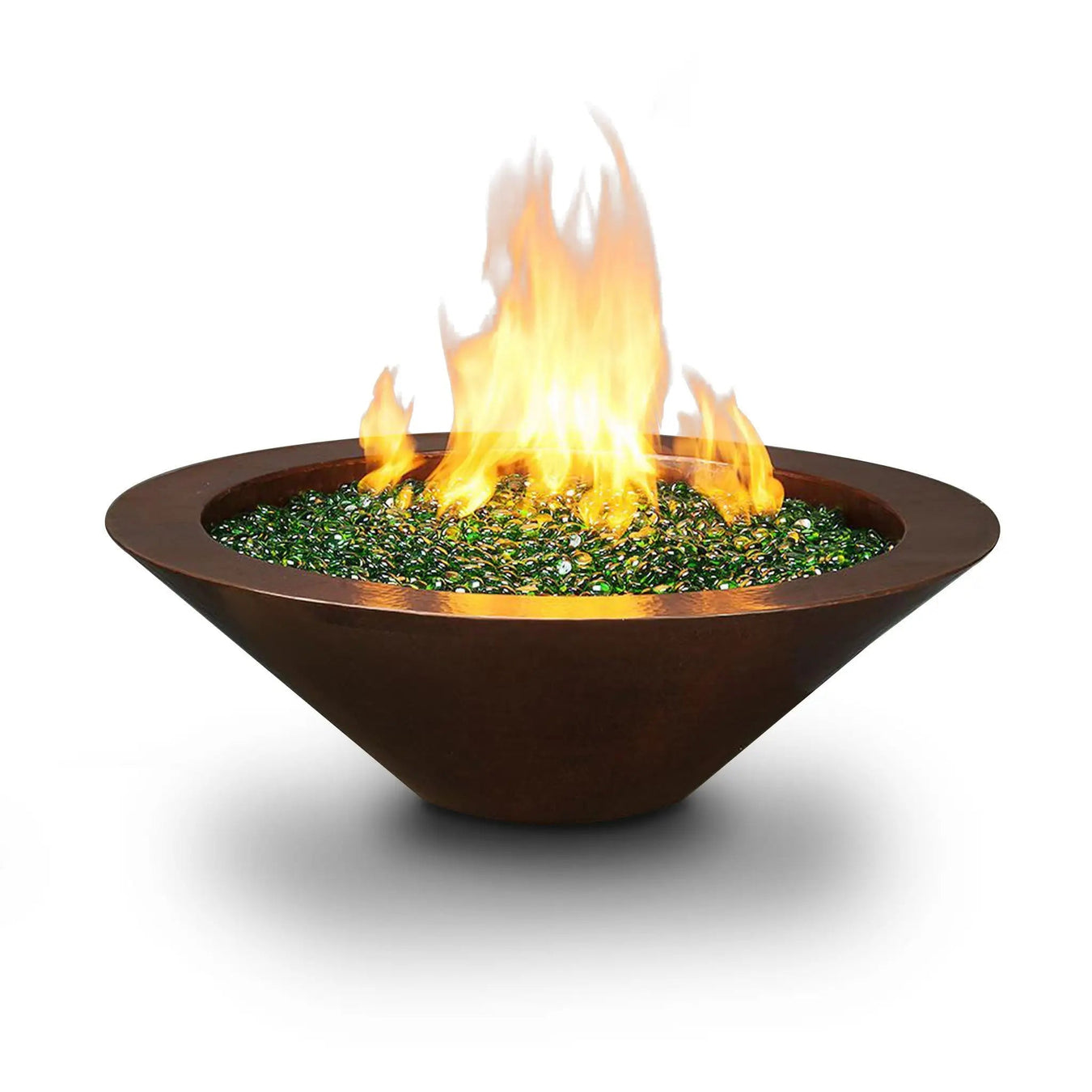 Cono Moreno 31" W Round Copper Fire Bowl - MORENO-CONO-3110 by Starfire Designs Starfire Designs