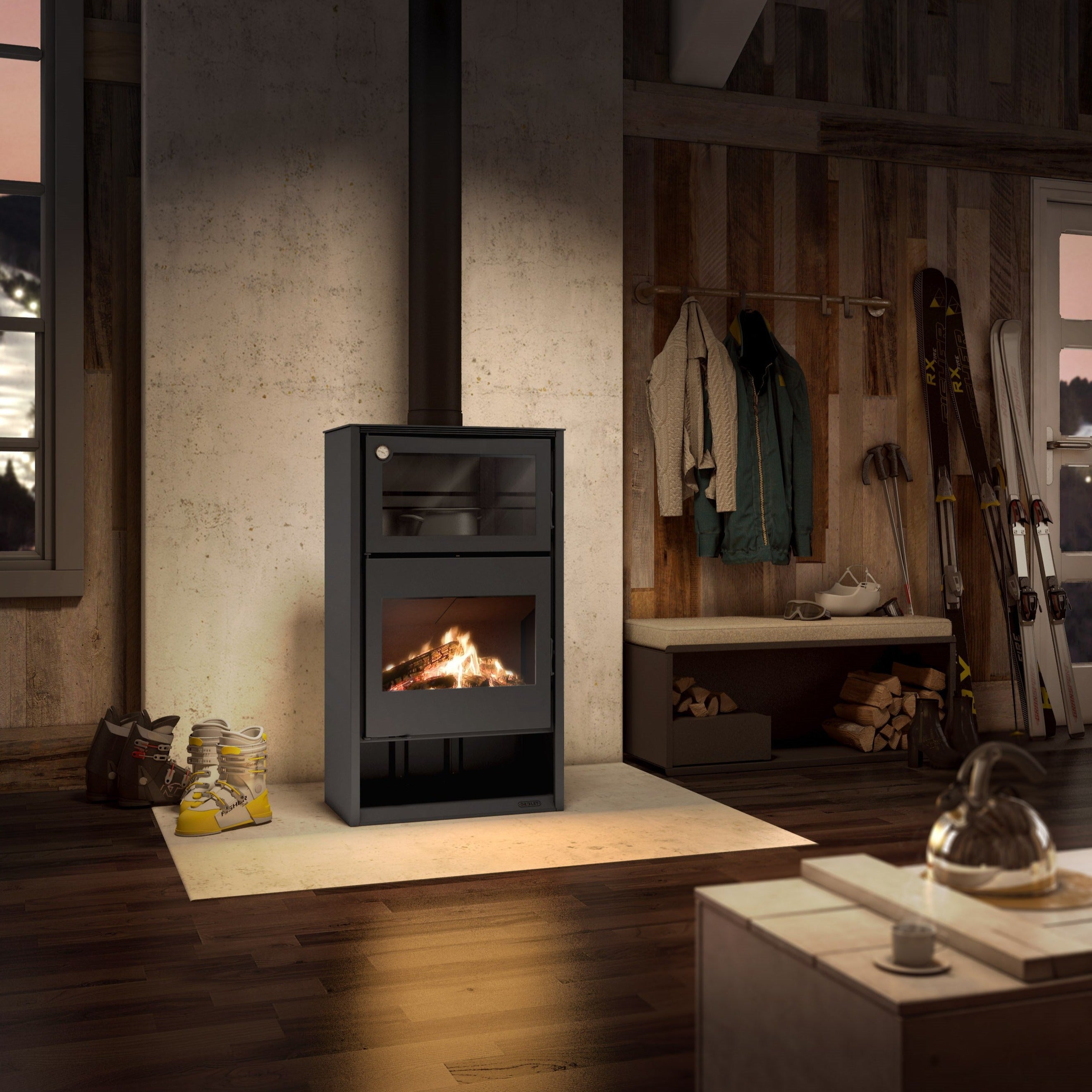 Drolet Atlas Wood Burning Cook Stove - DB04810