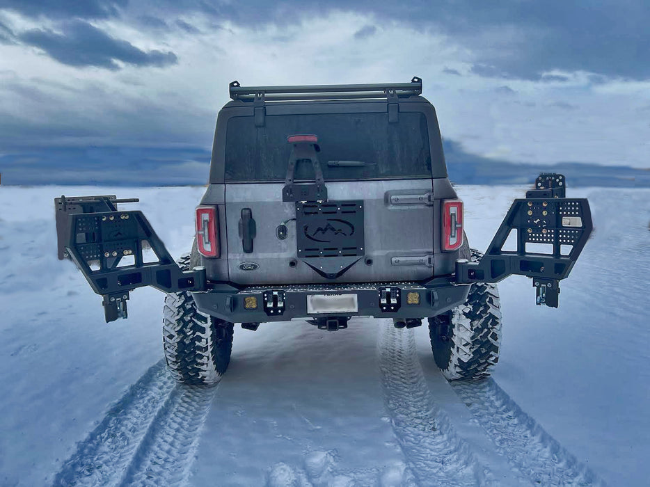 Ford Bronco Rear Bumper DUAL Swing Tire Carrier System Rear Bumper
