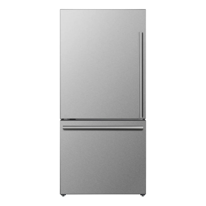 Forno Milano 62-Inch Freestanding Dual Bottom Freezer Refrigerator in Stainless Steel – 34.4 cu.ft, Touch Control, Ice Maker (FFFFD1787-60S)