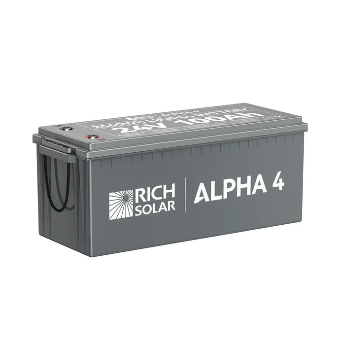 Green Vista Living Rich Solar ALPHA 4 | 24V 100Ah LiFePO4 Battery | Powerful 12V Lithium Battery for RVs... Power Station