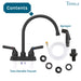 Utility Sink Tehila Black Finish Gooseneck Faucet with Side Sprayer - View 10