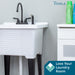 Utility Sink Tehila Black Finish Gooseneck Faucet with Side Sprayer - Detail View