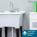 Utility Sink Tehila Chrome Finish Gooseneck Faucet with Side Sprayer - Detail View
