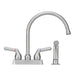 Utility Sink Tehila Stainless Steel Finish Gooseneck Faucet with Side Sprayer