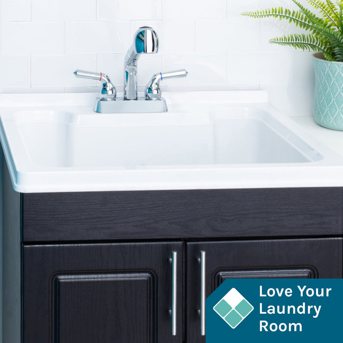 Utility Sink Tehila Chrome Finish Pull-Out Faucet - Detail View