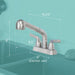 Utility Sink Tehila Stainless Steel Finish Pull-Out Faucet - Side View