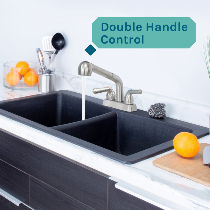Utility Sink Tehila Stainless Steel Finish Pull-Out Faucet - Lifestyle View