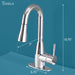 Utility Sink Tehila Chrome Finish Low Profile Pull-Down Faucet - Side View