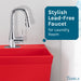 Utility Sink Tehila Chrome Finish Low Profile Pull-Down Faucet - Lifestyle View