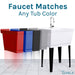 Utility Sink Tehila Chrome Finish Low Profile Pull-Down Faucet - Dimensions