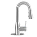 Utility Sink Tehila Stainless Steel Finish Low Profile Pull-Down Faucet