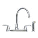 Utility Sink Tehila Chrome Finish Wide-set Gooseneck Faucet with Side Sprayer