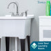 Utility Sink Tehila Chrome Finish Wide-set Gooseneck Faucet with Side Sprayer - Detail View