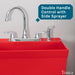 Utility Sink Tehila Chrome Finish Wide-set Gooseneck Faucet with Side Sprayer - Lifestyle View