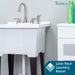 Utility Sink Tehila Stainless Steel Finish Wide-set Gooseneck Faucet with Side Sprayer - Detail View