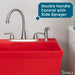 Utility Sink Tehila Stainless Steel Finish Wide-set Gooseneck Faucet with Side Sprayer - Lifestyle View
