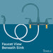 Utility Sink Tehila Stainless Steel Finish Wide-set Gooseneck Faucet with Side Sprayer - Installation View