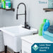 Utility Sink Tehila Black Finish High Arc Coil Pull-Down Faucet - Detail View