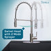Utility Sink Tehila Stainless Steel Finish High Arc Coil Pull-Down Faucet - Close-Up
