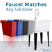Utility Sink Tehila Stainless Steel Finish High Arc Coil Pull-Down Faucet - Dimensions