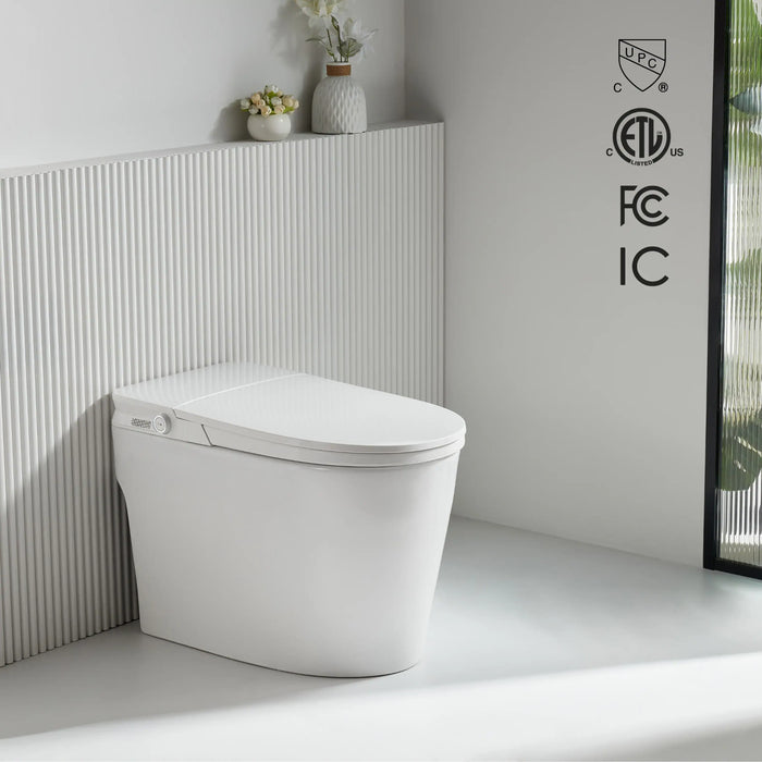 Forno Acqua Luxurious Smart Toilet, Includes Auto Flush, Powerful Flush, Sleek Tankless design Ideal for Powder Rooms (CSTS00)