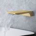 wonderland shower inc Waterfall Wall-mount pressure balance Bath Tub Filler Faucet Brushed Gold - Installation View