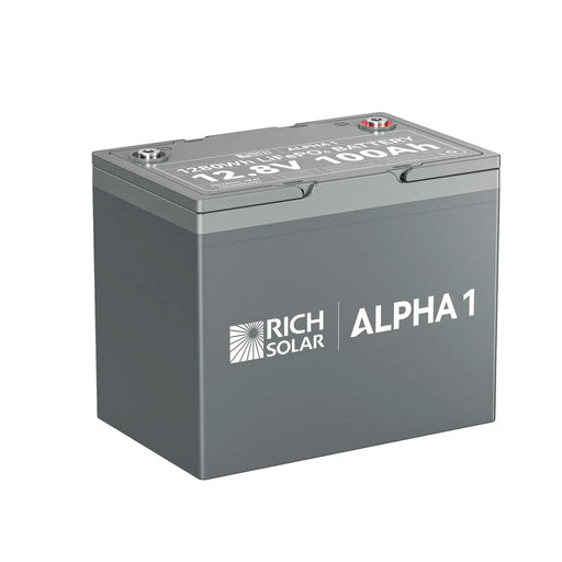 Green Vista Living Rich Solar ALPHA 1 | 12V 100Ah LiFePO4 Battery | Powerful 12V Lithium Battery for RVs... Power Station
