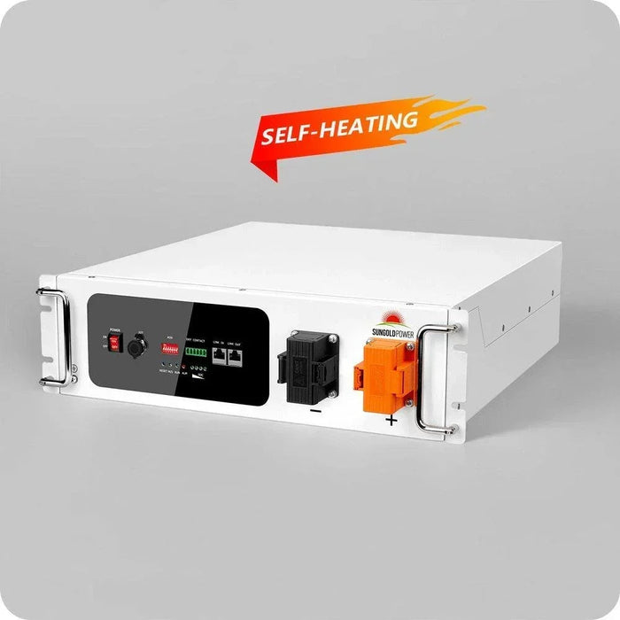 Green Vista Living Sungold Power SGH48100T Server Rack 48V 100AH Lithium Battery Self-Heating