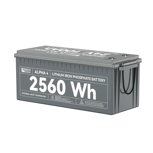 Green Vista Living Rich Solar ALPHA 4 | 24V 100Ah LiFePO4 Battery | Powerful 12V Lithium... Power Station - Side View