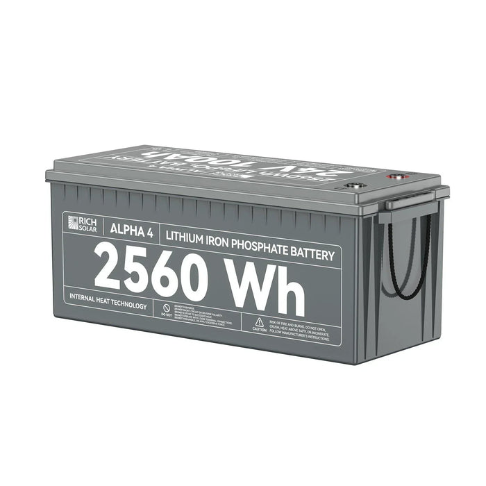 Green Vista Living Rich Solar ALPHA 4 | 24V 100Ah LiFePO4 Battery | Powerful 12V Lithium... Power Station - Side View