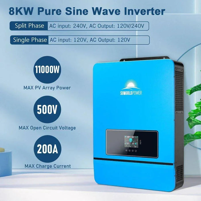 Green Vista Living Sungold Power 16KW 48V Split Phase Solar Inverter (2 Units Parallel) - Side View