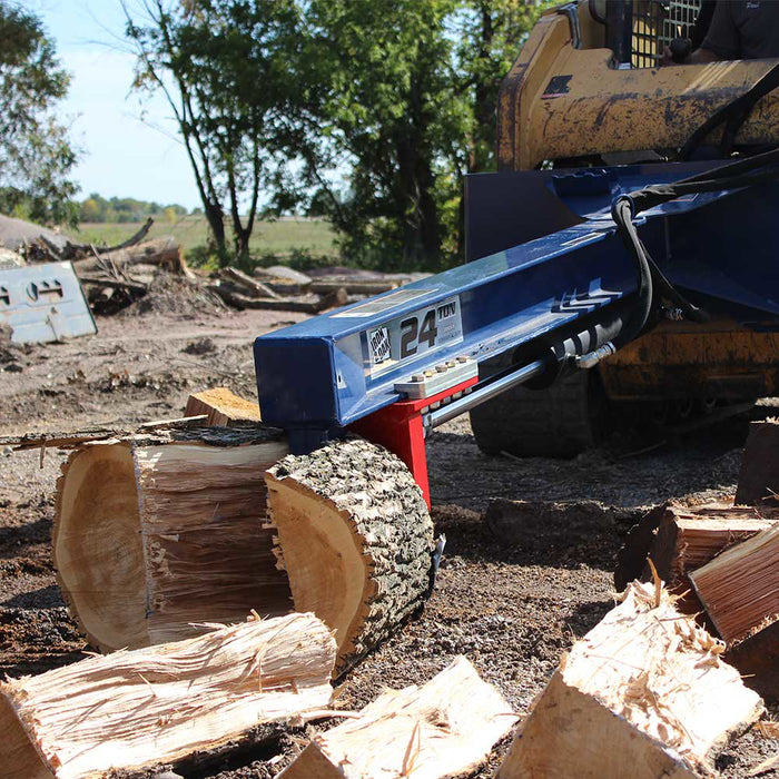 Iron & Oak Log Splitter, 24-Ton, Skid Steer Mount – SMH2419