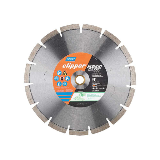 Norton Diamond Blade, Classic 9 X .102 X 7/8 Silent Segment – 70184608591