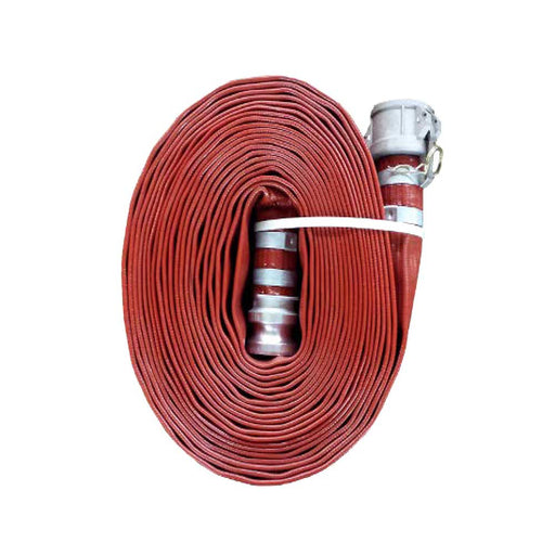JGB, 3-In. X 50-Ft. Red PVC Discharge Hose CxE Camlocks – A008-0481-3550