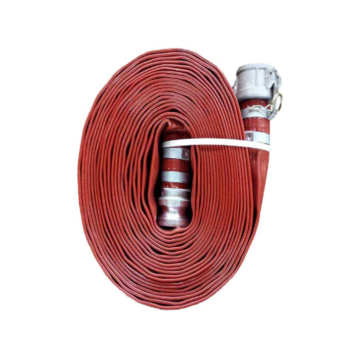 JGB, 3-In. X 50-Ft. Red PVC Discharge Hose CxE Camlocks – A008-0481-3550