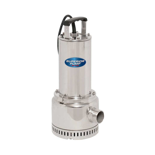 Superior Utility Pump, 1 HP, Stainless Steel, 1-1/2-In. NPT, 5898 GPH – 91197