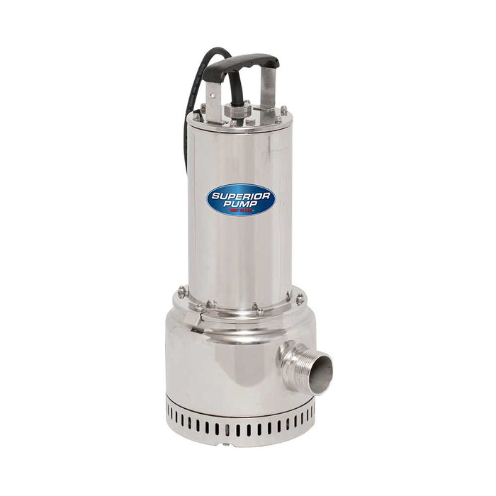 Superior Utility Pump, 1 HP, Stainless Steel, 1-1/2-In. NPT, 5898 GPH – 91197