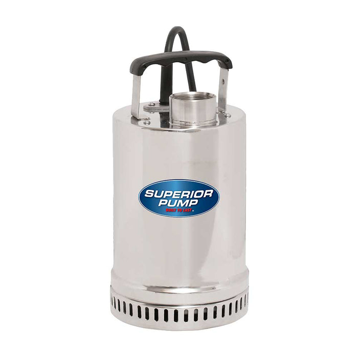 Superior Utility Pump, 1/4 HP, Stainless Steel, 1-1/4-In. NPT, 1650 GPH – 91292