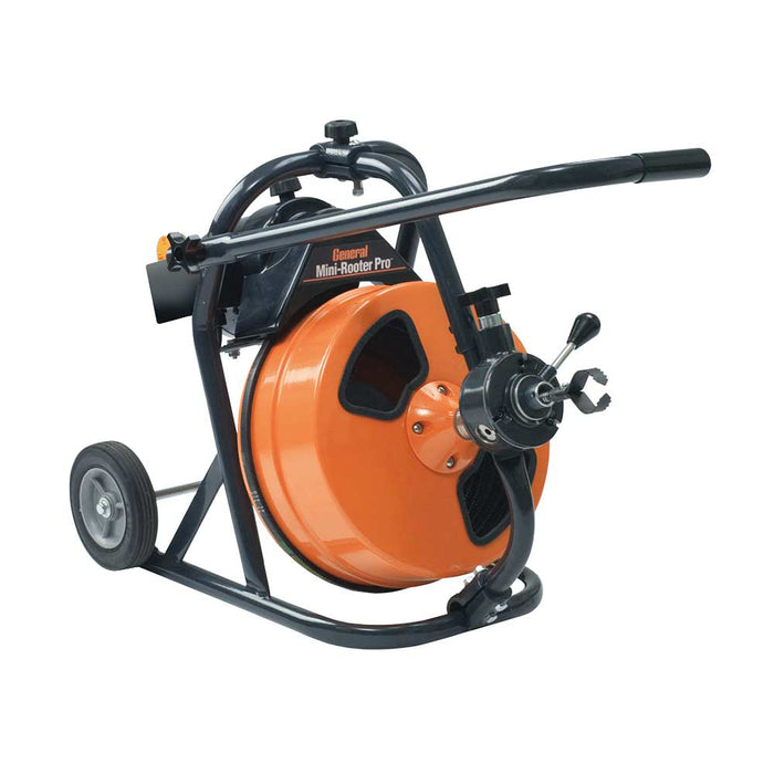 General Pipe Cleaners Mini rooter, 50-Ft. X 1/2-In. Cable, MRCS Cutter Set, Power Cable Feed – 110480