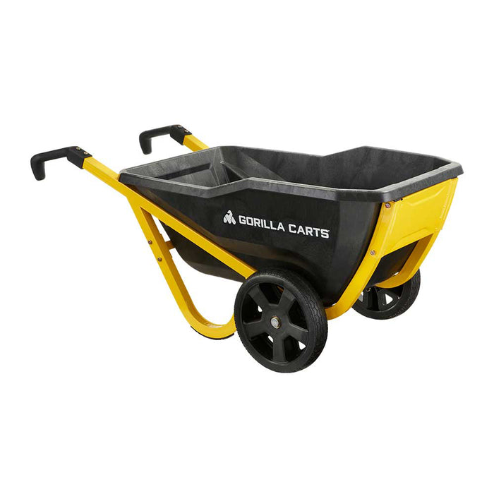 Gorilla Carts Yard Cart, Polyethylene Bed, 7 Cu. Ft. Capacity – GCR-7S