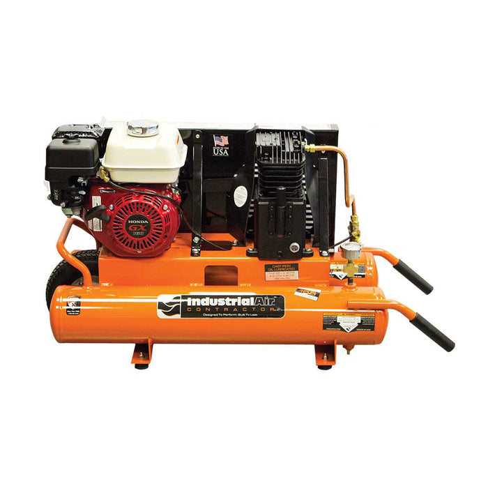 Industrial Air 8-Gallon Air Compressor, Wheelbarrow Style, 9.9 CFM @ 90 PSI, Honda GX160 – CTA5590856