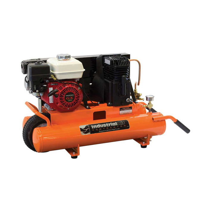 Industrial Air 8-Gallon Air Compressor, Wheelbarrow Style, 9.9 CFM @ 90 PSI, Honda GX160 – CTA5590856