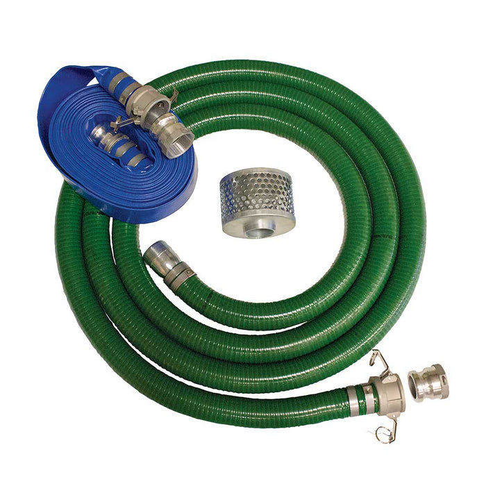 Brave 3-In. Hose Kit, 20-Ft. Suction Hose, 50-Ft. Discharge Hose, Quick Connect – BRHK3