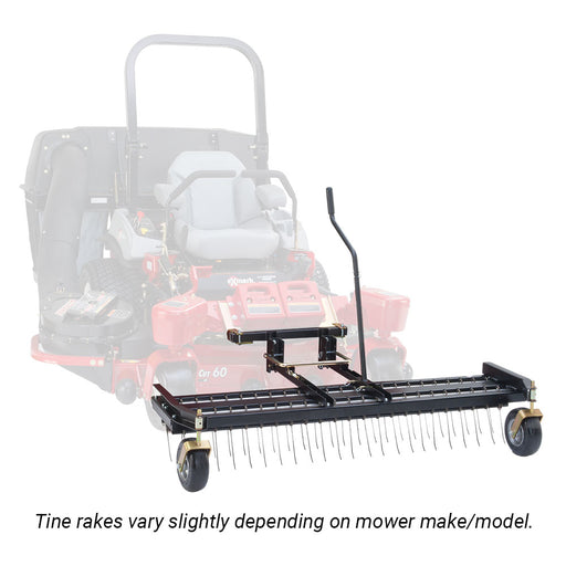 Jrco 60-In. Tine Rake Dethatcher, Heavy Duty Wheels, Mount Bar, Gravely Pro-Stance Float – H473/60GPS