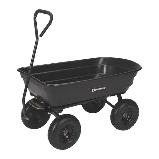Strongway Poly Dump Cart, 600-Lb. Capacity, 38-3/4 In. L x 20 In. W, 10-In. Pneumatic Tires – 64136