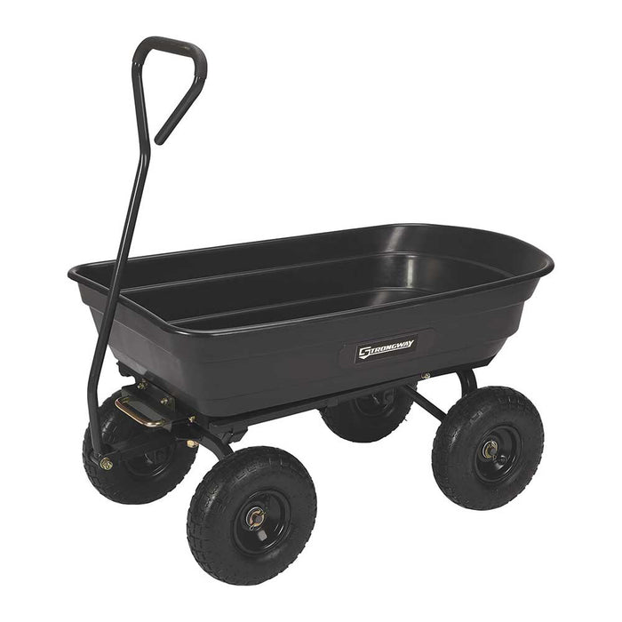 Strongway Poly Dump Cart, 600-Lb. Capacity, 38-3/4 In. L x 20 In. W, 10-In. Pneumatic Tires – 64136