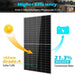 Green Vista Living Sungold Power 550 Watt Monocrystalline PERC Solar Panel - Side View