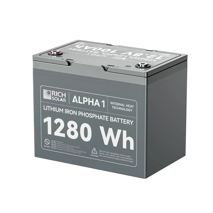 Green Vista Living Rich Solar ALPHA 1 | 12V 100Ah LiFePO4 Battery | Powerful 12V Lithium... Power Station - Dimensions