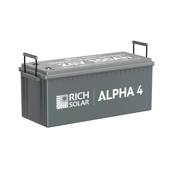 Green Vista Living Rich Solar ALPHA 4 | 24V 100Ah LiFePO4 Battery | Powerful 12V Lithium... Power Station - Detail View